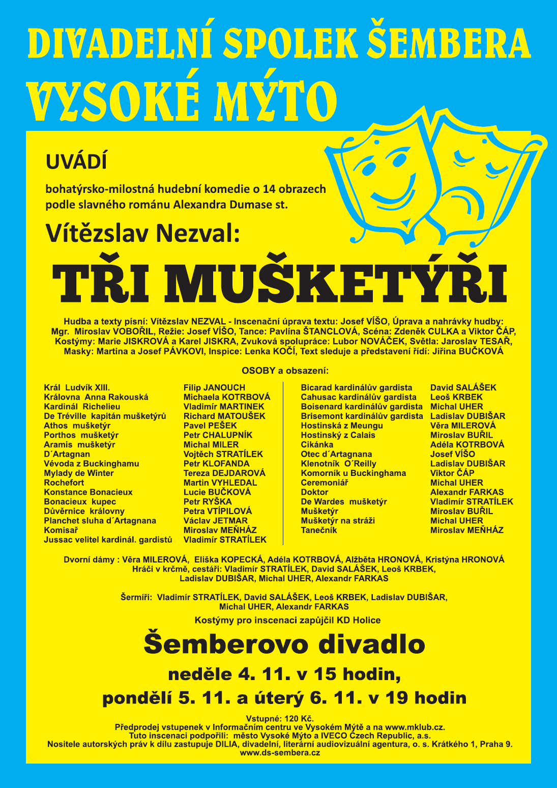 plakat Tři mušketýři